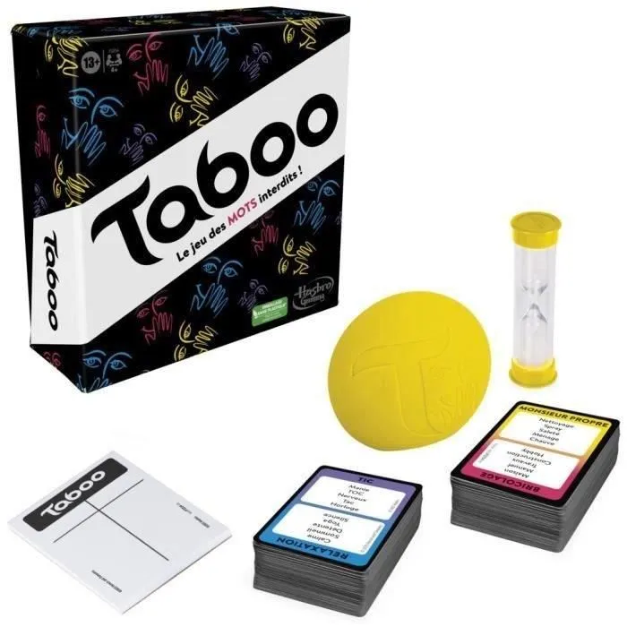 Hasbro Gaming Taboo Classique - Jeu de société familial des mots interdits, version mise à jour, à partir de 13 ans