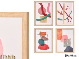 GIFTDECOR Tableau sur toile cadre naturel abstrait assorti 30x40 cm
