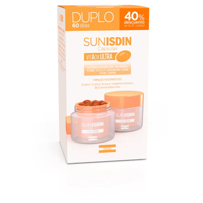 Isdin SUNISDIN promotion duo 2 x 30 gélules compléments alimentaires vitamine C et E Isdin SUNISDIN promotion duo 2 x 30 gélules compléments alimentaires vitamine C et E