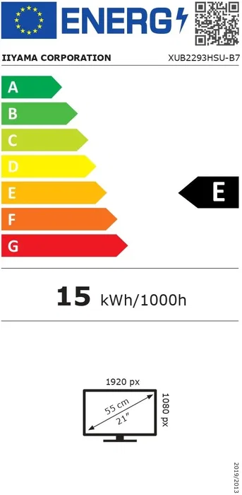 Iiyama Prolite XUB2293HSU-B7 - Écran PC 21.5" (54.6 cm) IPS Full HD 100Hz 1ms - Pied Réglable en Hauteur avec Pivot - Ports HDMI, DisplayPort, USB HUB - Certifié TCO