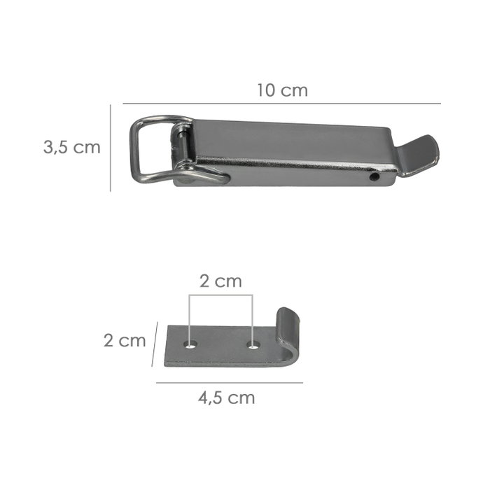 WOLFPACK LINEA PROFESIONAL Fermoir de boîte à levier plat 100 mm (boîte de 25 unités) WOLFPACK LINEA PROFESIONAL Fermoir de boîte à levier plat 100 mm (boîte de 25 unités)