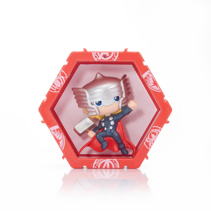 Wow Pods - Figurine lumineuse LED Marvel Thor interactive et encastrable - Collectible pour enfants +3 ans avec application 3D et capteur de mouvement