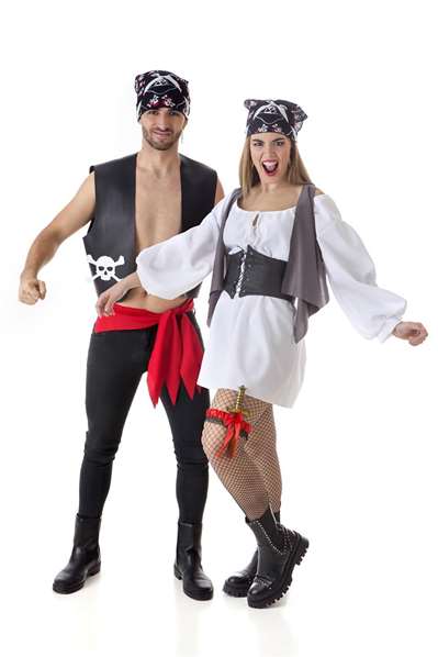 Creaciones Llopis Déguisement Pirate Sexy pour Adulte, Blanc, Taille M