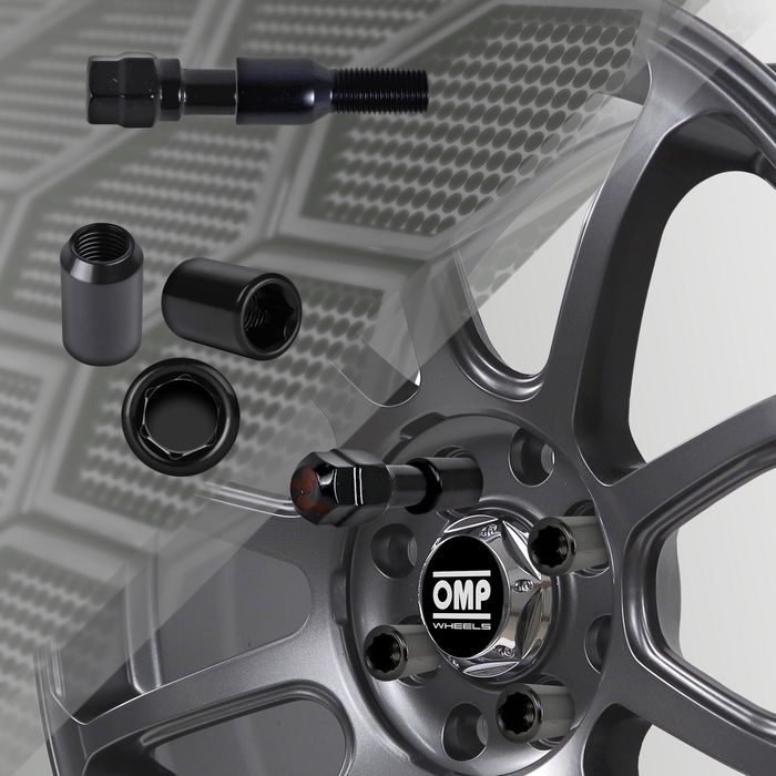 Omp Speed Jeu De 4 Écrous Étoilés M12x1.5 Conique Long 36 mm Clé 17-19 Couleur Noire Din 10.9 OMPS09721201 Omp Speed Jeu De 4 Écrous Étoilés M12x1.5 Conique Long 36 mm Clé 17-19 Couleur Noire Din 10.9 OMPS09721201