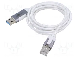 GOOBAY Câble USB 3.0 vers RJ45 Slim, 1,5m, Blanc