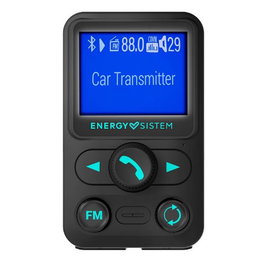 ENERGY SISTEM 455249 Transmetteur FM Bluetooth Voiture, Mains Libres, écran LCD 1.4, USB, microSD, Assistant Vocal