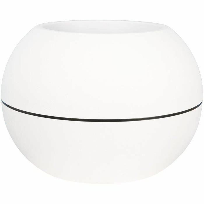 Riviera Pot à fleurs rond Granit Boule Blanc 50 cm
