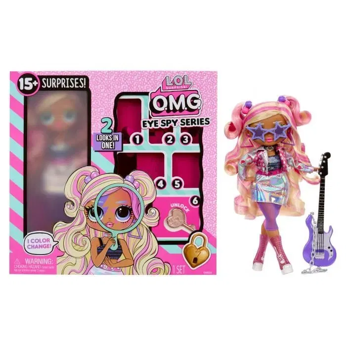 L.O.L. Surprise! Poupée OMG Eye Spy Rockstar - Série Collector 24 cm avec plus de 15 surprises, 4 personnages à collectionner - Jouet pour enfants dès 4 ans L.O.L. Surprise! Poupée OMG Eye Spy Rockstar - Série Collector 24 cm avec plus de 15 surprises, 4 personnages à collectionner - Jouet pour enfants dès 4 ans