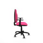 Chaise Algarra Contact permament de base Cuir écologique Rose Structure polyamide noire Accoudoir 1D Sans appui-tête Patins de chaises