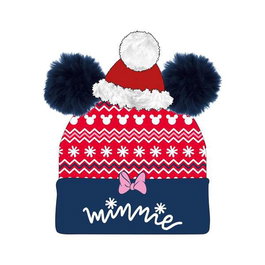 Cerdá Bonnet tricoté Noël Minnie - Rouge - Pour enfant à partir de 3 ans - Dimensions 22.0 x 2.0 x 21.0 cm