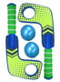 Golden Toys - Jeu Aqua Hockey pour Piscine et Jardin - 2 Palettes, 1 Balle, 1 Gonfleur - En PVC - 40 x 25 x 8 cm