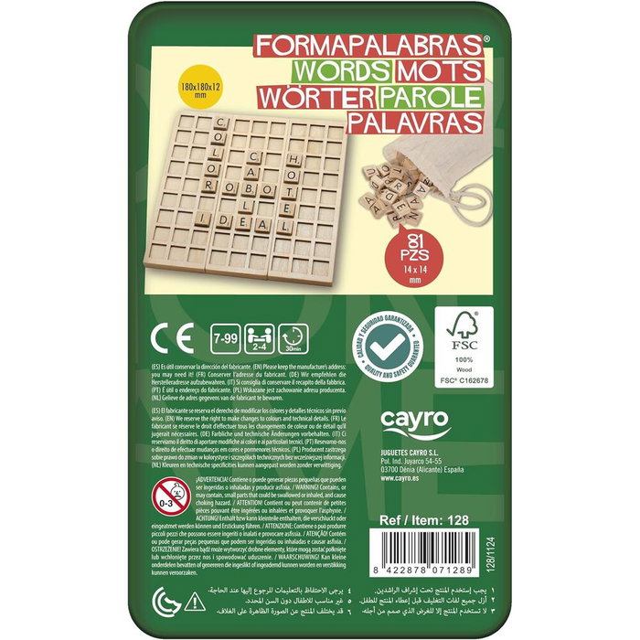 Cayro Juego Formapalabras Travel Metal Box Cayro Juego Formapalabras Travel Metal Box