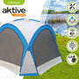Color Baby Carpa de camping avec moustiquaires 350 x 350 x 260 cm - Tente de camping pour adulte en fibre de verre et polyester 190T