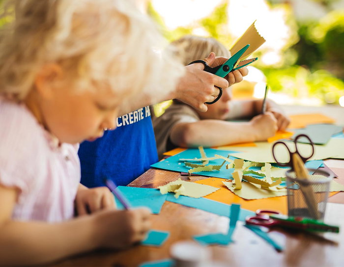 Fiskars Set de 3 ciseaux Kidzors motifs animaux dentés pour enfants