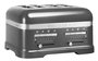 Kitchenaid 5KMT4205 Toasteur 4 Tranches Large Capacité Argent Puissant avec 7 Niveaux de Brunissage