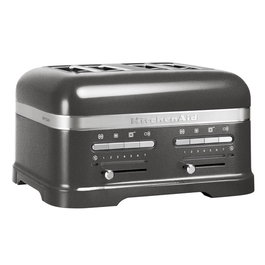 Kitchenaid 5KMT4205 Toasteur 4 Tranches Large Capacité Argent Puissant avec 7 Niveaux de Brunissage