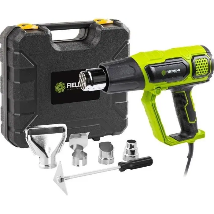 Fieldmann FDHP 202002-E Pistolet thermique professionnel 2000W 600°C réglable - 5 accessoires inclus - Enlève peintures et vernis Fieldmann FDHP 202002-E Pistolet thermique professionnel 2000W 600°C réglable - 5 accessoires inclus - Enlève peintures et vernis