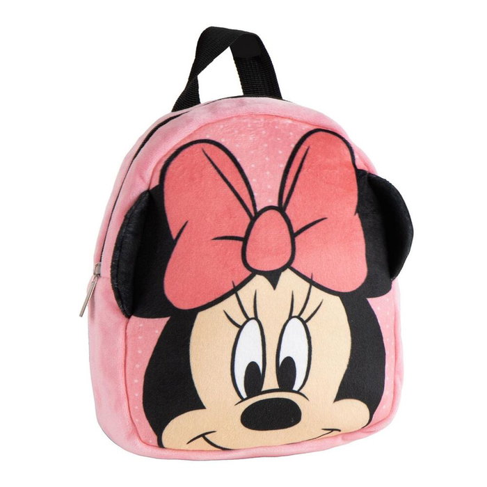 Cerdá - Sac à dos de crèche Minnie en peluche pour fille, rose - 18 x 22 x 4 cm
