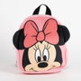 Cerdá - Sac à dos de crèche Minnie en peluche pour fille, rose - 18 x 22 x 4 cm