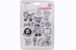 Innspiro Set de tampons acryliques Niñas y Niños 14x18cm