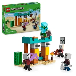 LEGO Minecraft 21267 La Patrouille d'Illageois du Désert - Jeu de Construction avec Figurines - Set pour Enfants dès 7 Ans