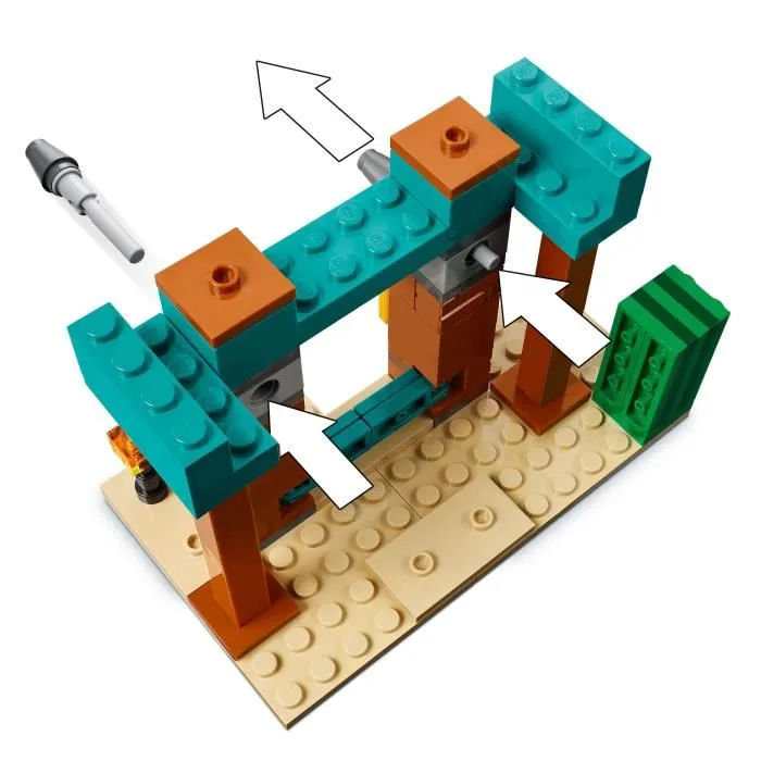 LEGO Minecraft 21267 La Patrouille d'Illageois du Désert - Jeu de Construction avec Figurines - Set pour Enfants dès 7 Ans