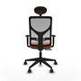 Piqueras Y Crespo Motilla Chaise de Bureau Orange et Gris avec Mécanisme Sincro/Traslack