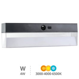 GSC Evolution Applique solaire LED série Laconi 4W avec capteur de mouvement et crépusculaire, Noir