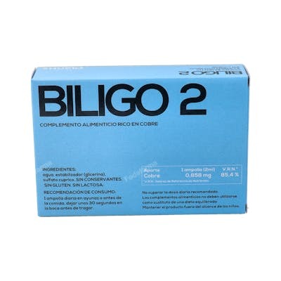 Plantis Biligo 2 (Cobre) 20 ampoules de 2 ml