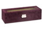 Giftdecor Coffre à Montres 6 Emplacements avec Clé Bordeaux Velours et Métal 30x8x11 cm (Set de 6)