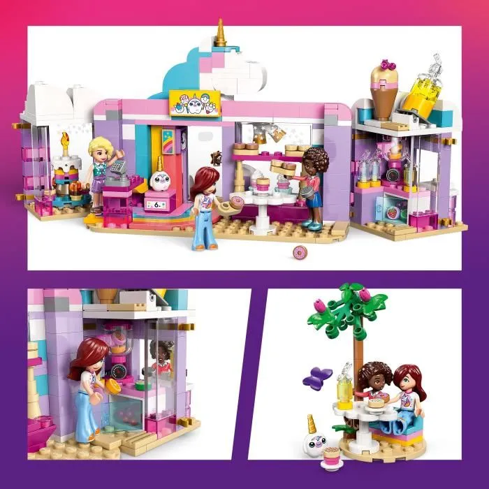 LEGO Friends 42684 Le Café Licorne - Jeu de Construction pour Enfants à Partir de 6 Ans avec Mini-Poupées et Accessoires