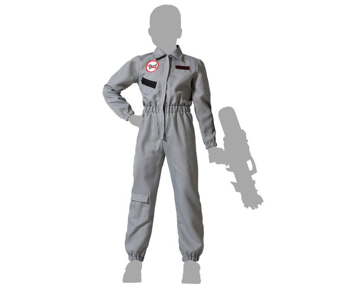 Déguisement Exterminateur Chasseur de Fantômes pour Garçon 7-9 Ans - Costume d'Agent Secret ou Superhéros Gris en Polyester pour Carnaval Halloween