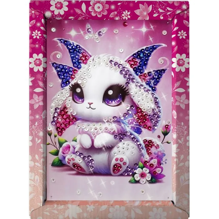 Lansay Kit Loisir Créatif Collection Sequins Féerique - Lapin, Illustration à Piquer, Cadre Déco, À Partir de 6 Ans