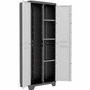 Keter Armoire de rangement utilitaire Linear Noir et gris