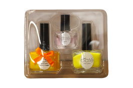Ciate - Set Maquillage Vernis à Ongles : Top Coat Black Light 5 ml, Neon Glitter 10 g, Neon Orange 13.5 ml - Coffret 3 Paint Pots