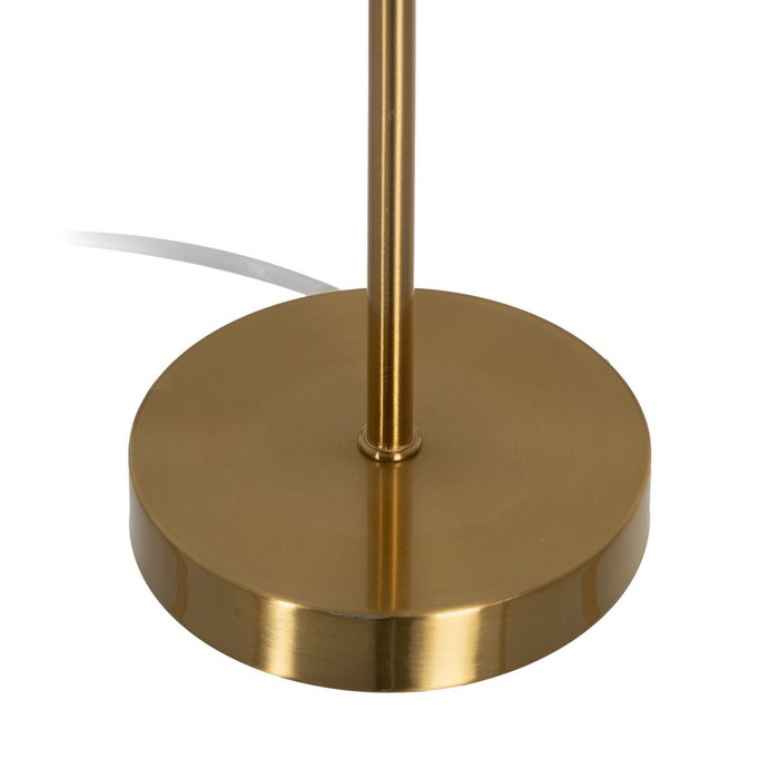 BigBuy Home Lampe de bureau Blanc et Doré Métal et Tissu