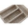 Range-couverts Home ESPRIT Blanc Naturel Bambou 34 x 24 x 6 cm