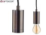 Giftdecor Lampe Suspendue Acier Noir 10x94x10 cm, Aluminium, 60W Max, Inclus Câble 1m (Set de 12)