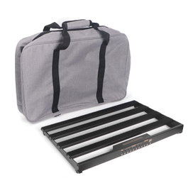YUER Large Pedalboard avec alimentation 9 sorties + USB, pédalier aluminium 14 pédales, 60x31x4.3cm