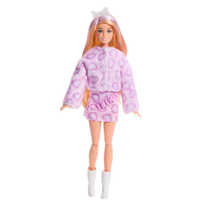 Barbie Cutie Reveal - Série Ours Câlins - Chat Lilas JJP64 avec 10 Surprises, Poupée Articulée Blonde et Accessoires Barbie Cutie Reveal - Série Ours Câlins - Chat Lilas JJP64 avec 10 Surprises, Poupée Articulée Blonde et Accessoires