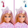 Barbie Cutie Reveal - Série Ours Câlins - Chat Lilas JJP64 avec 10 Surprises, Poupée Articulée Blonde et Accessoires