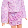 Barbie Cutie Reveal - Série Ours Câlins - Chat Lilas JJP64 avec 10 Surprises, Poupée Articulée Blonde et Accessoires