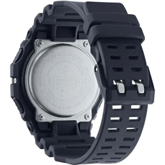 Casio G-Shock GBX-100NS-1ER Montre Sport Connectée Bluetooth avec Affichage Lune et Podomètre - Noir