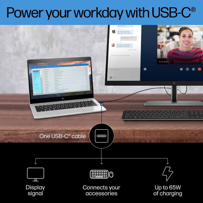 HP E27k G5 68,6 cm (27'') Moniteur 4K UHD IPS Argent/Noir
