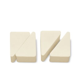 Tres Claveles Lot de 4 éponges de maquillage partiables triangulaires