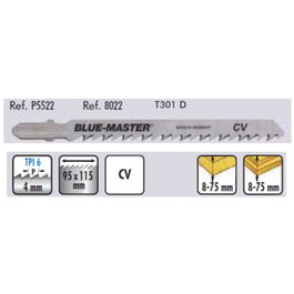 CELESA Lame de scie sauteuse 5522 T301D, 5 feuilles, pour bois et plastique, coupe fine, 6 dents
