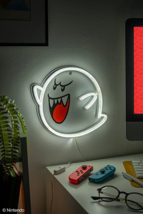 Paladone Products Super Mario Lampe Murale LED Neon Boo 23 x 23 cm Paladone Products Super Mario Lampe Murale LED Neon Boo 23 x 23 cm