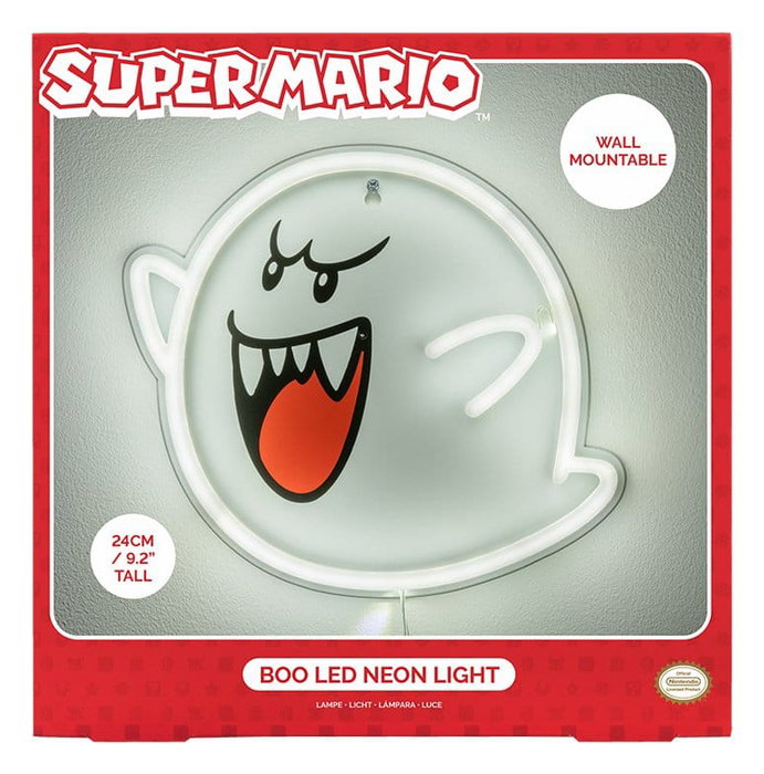 Paladone Products Super Mario Lampe Murale LED Neon Boo 23 x 23 cm Paladone Products Super Mario Lampe Murale LED Neon Boo 23 x 23 cm