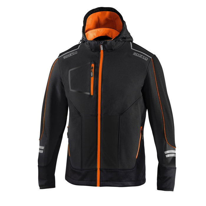 Sparco Veste Tech Soft-Shell Taille XL Noir/Orange Sparco Veste Tech Soft-Shell Taille XL Noir/Orange