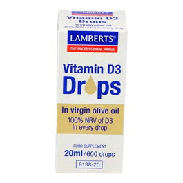 LAMBERTS Vitamina D3 gouttes 20ml